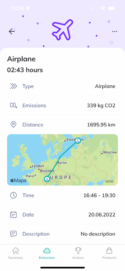 Transport emissions Tesla car