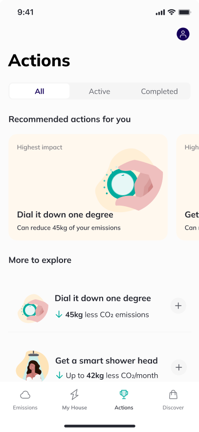Zerofy app actions