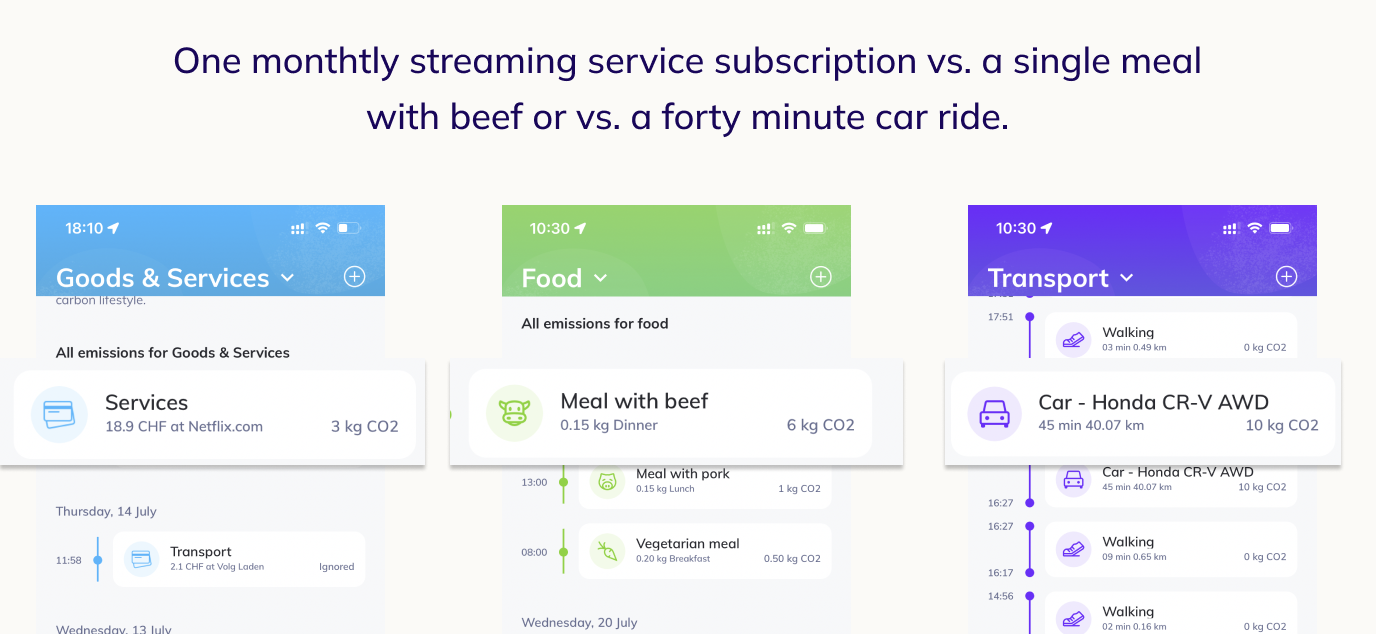 CO2 footprint netflix vs beef vs car ride